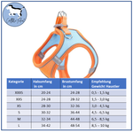 CallMeFilou "SoLight" Brustgeschirr in orange/blau inkl. Leine