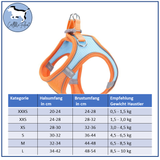 CallMeFilou "SoLight" Brustgeschirr in orange/blau inkl. Leine